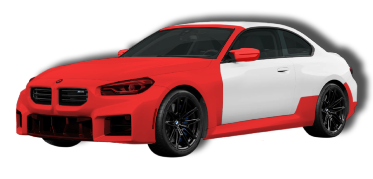 apex-defense-track-ppf-package-diagram Apex Defense PPF package designed for track cars with high-impact protection zones highlighted