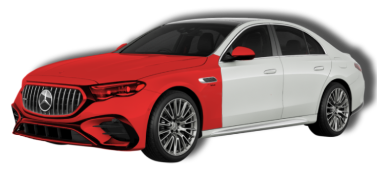 full-front-ppf-package-coverage-diagram-massachusetts-ri Full Front PPF coverage diagram including hood, fenders, bumper, and mirrors