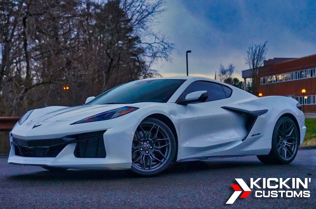 Chevrolet Corvette Z06 featuring full-body XPEL ULTIMATE PLUS clear PPF at Kickin’ Customs in Saugus MA.