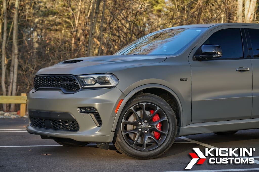 Dodge Durango wrapped in matte stealth PPF, installed for a client from Southborough MA.
