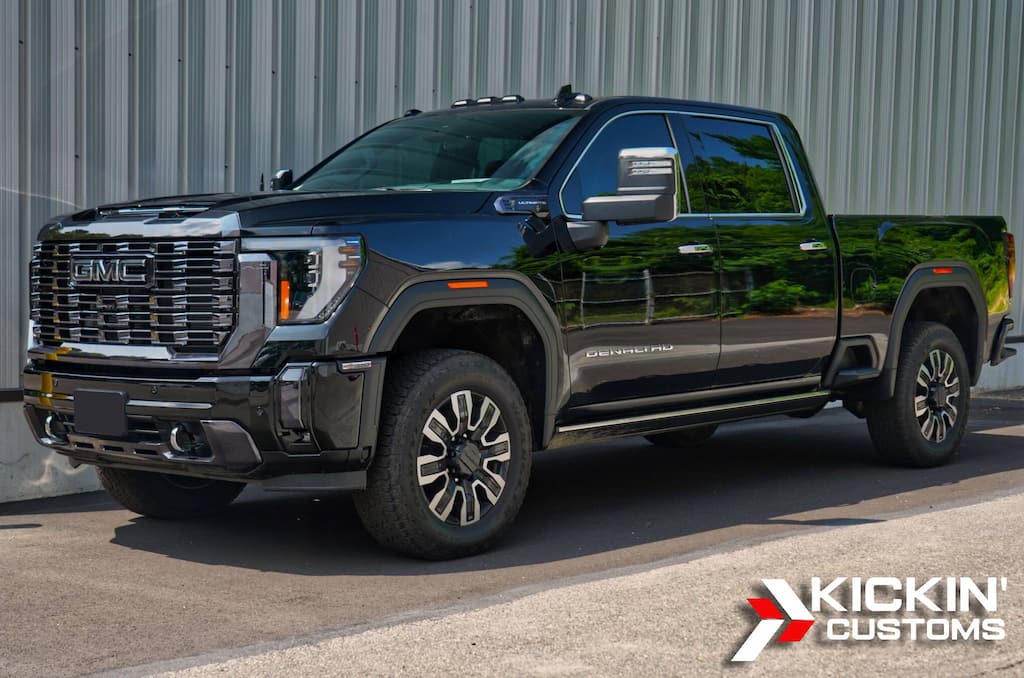 GMC Sierra Denali HD protected with Front-End Defense PPF installed at Kickin’ Customs near Saugus MA.