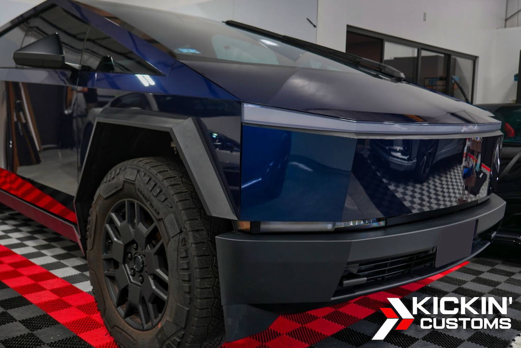 tesla-cybertruck-pure-tanzite-blue-color-ppf-providence-ri Cybertruck wrapped in bold Pure Tanzite Blue color PPF, turning heads while guarding against Providence’s salt-treated winter roads.